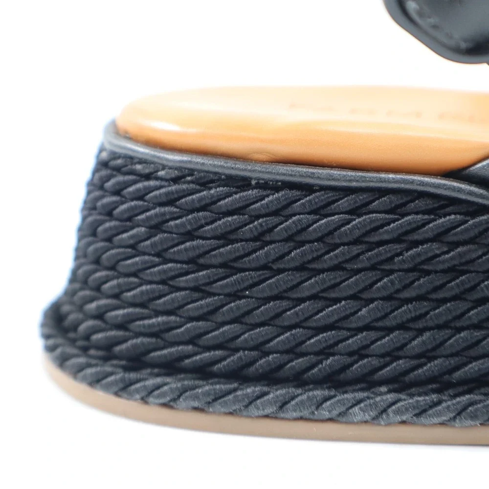 🔥NEW FARM RIO Espadrille Wedge Sandal, Black 7US/38EU MSRP$230 SHIPS TODAY🔥